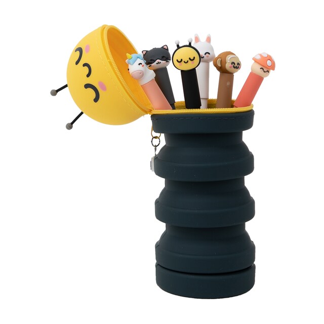 Imagen 0 de Set de 6 bolis Mr Wonderful borrables BoBo + estuche de silicona Abeja.