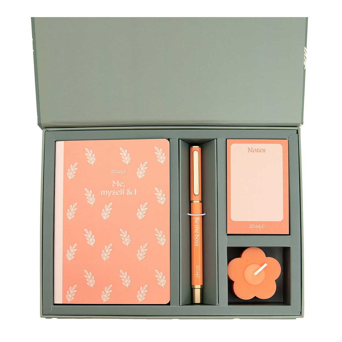 Imagem 0 de Conjunto Mr Wonderful com Caderno A6 + Caneta + Bloco de Notas + Vela Perfumada