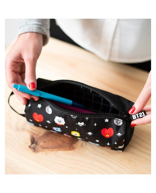 Estojo Retangular BT21 Cool Collection - Preto/Branco 8