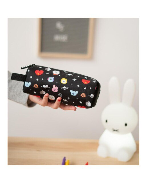 Estojo Retangular BT21 Cool Collection - Preto/Branco 12