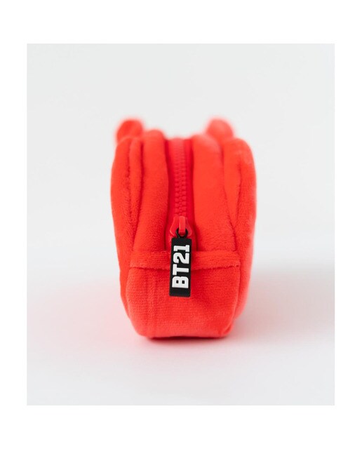Estojo BT21 Tata em Felpa - Vermelho/Amarelo 3