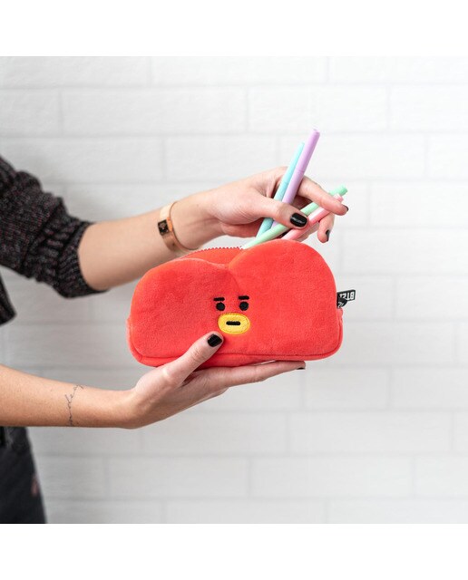 Estojo BT21 Tata em Felpa - Vermelho/Amarelo 6