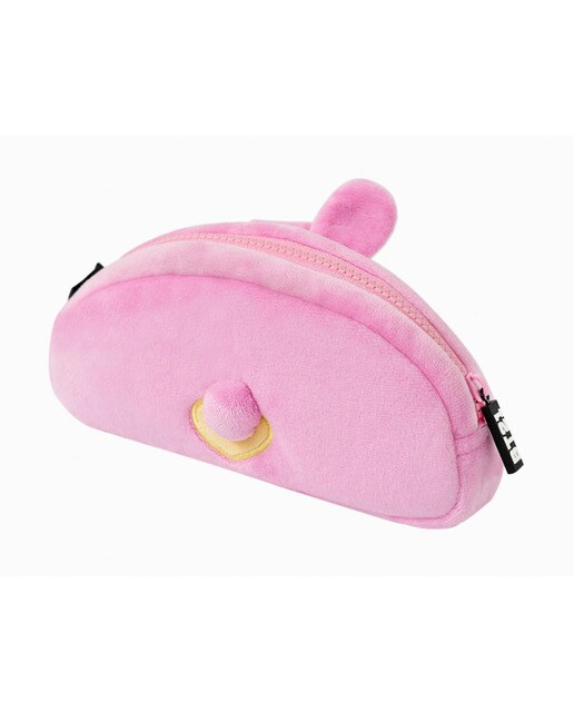 Estojo BT21 Cooky em Felpa - Rosa/Preto 2