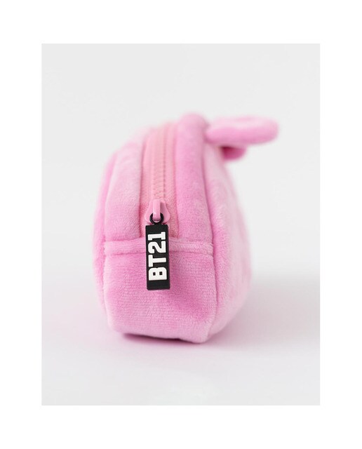 Estojo BT21 Cooky em Felpa - Rosa/Preto 3
