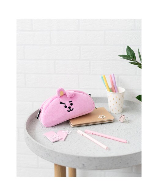 Estojo BT21 Cooky em Felpa - Rosa/Preto 4
