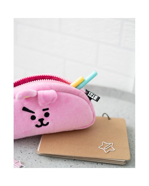 Estojo BT21 Cooky em Felpa - Rosa/Preto 5