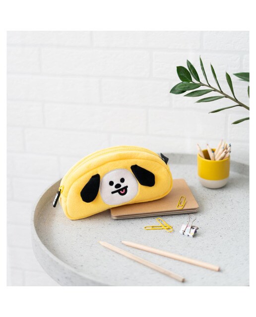 Estojo BT21 Chimmy Erik em Felpa - Amarelo/Preto 4