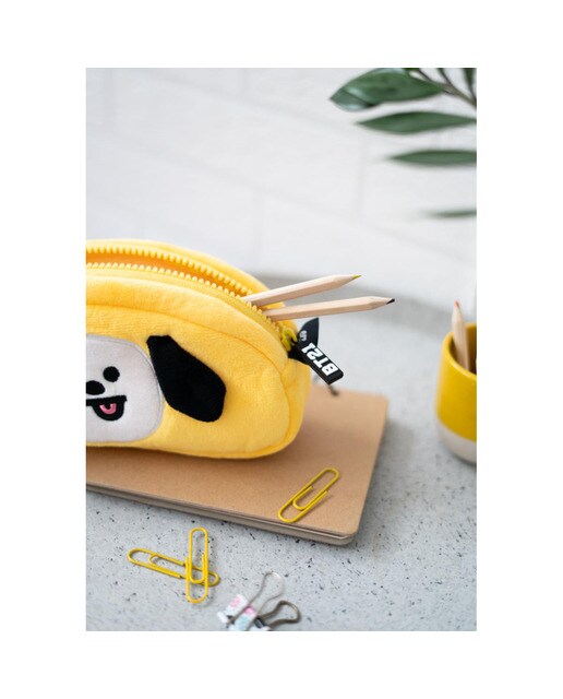 Estojo BT21 Chimmy Erik em Felpa - Amarelo/Preto 5