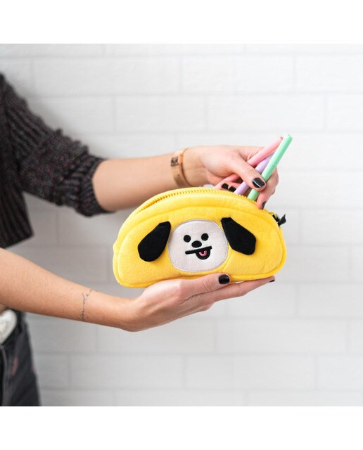 Estojo BT21 Chimmy Erik em Felpa - Amarelo/Preto 6