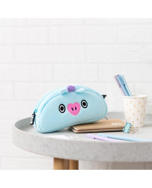 Estojo BT21 Mang em Felpa - Azul/Rosa 4