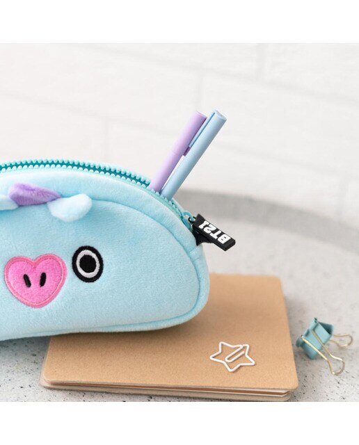 Estojo BT21 Mang em Felpa - Azul/Rosa 5