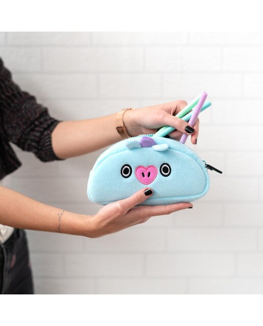 Estojo BT21 Mang em Felpa - Azul/Rosa 6