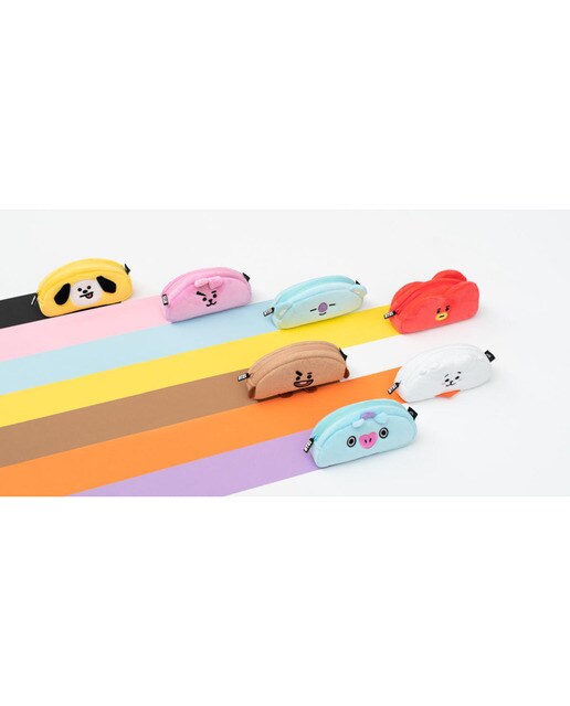 Estojo BT21 Mang em Felpa - Azul/Rosa 7
