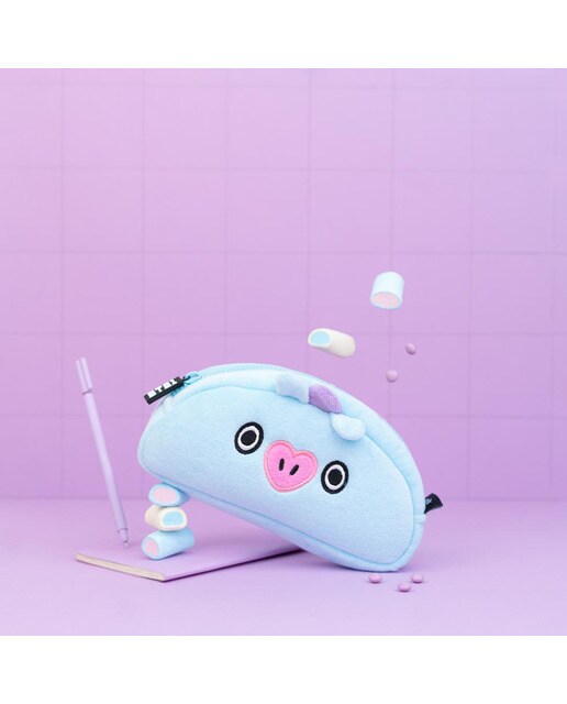 Estojo BT21 Mang em Felpa - Azul/Rosa 8