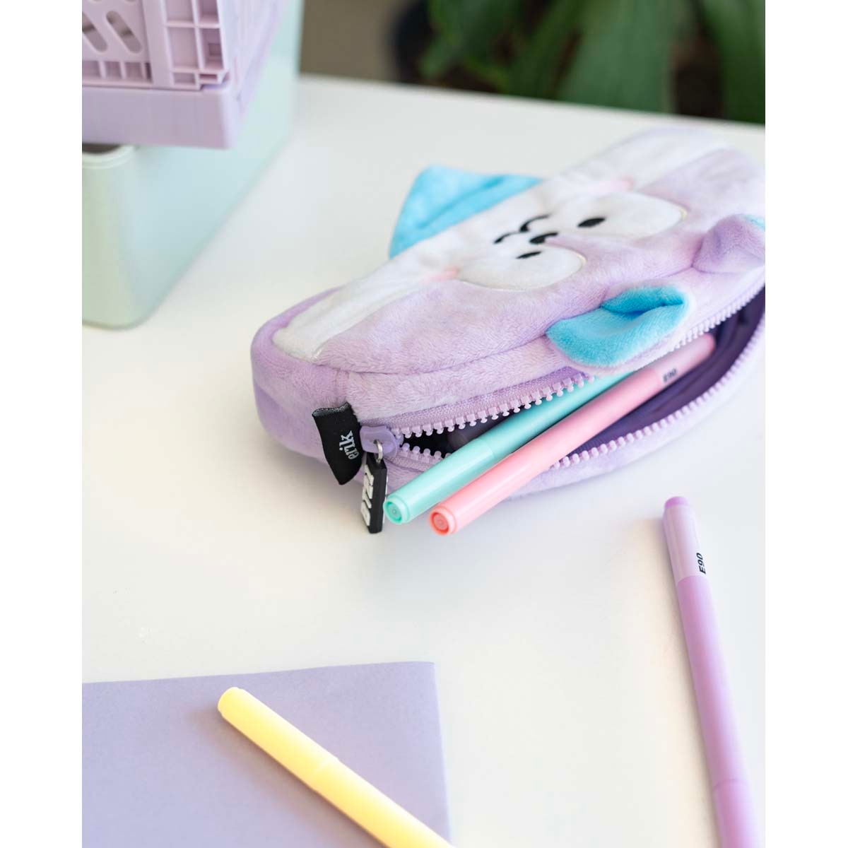Estojo de felpa BT21 new Mang Erik lilás 5