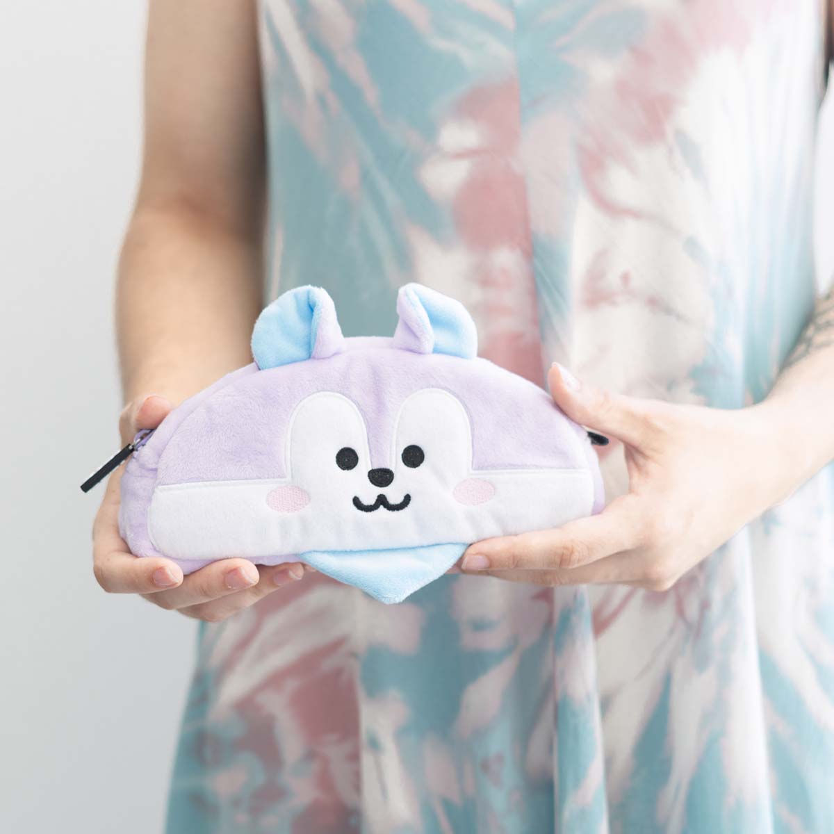 Estojo de felpa BT21 new Mang Erik lilás 7