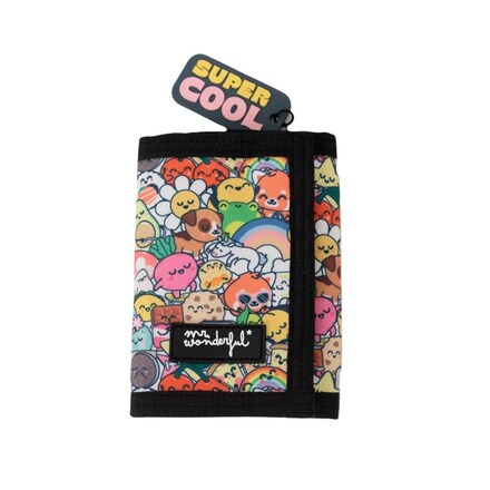 Monedero Con Llavero Mr. Wonderful - Incluye Minilibreta Y Pegatinas, Diseño De Gato, Regalo Divertido Y Práctico