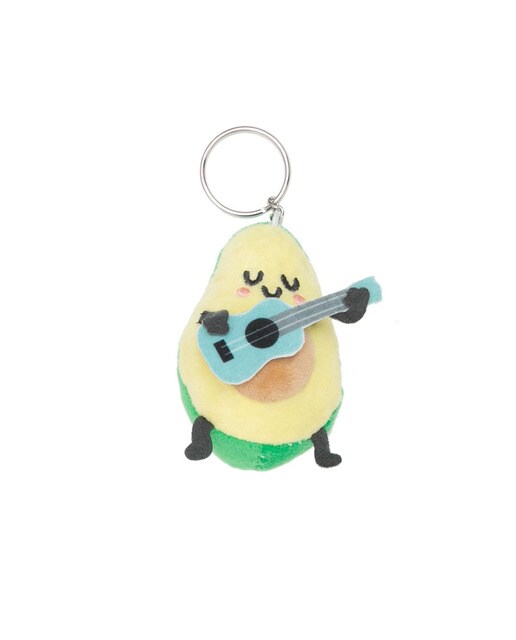 Llavero de Peluche con Diseño Mr Wonderful Aguacate con Guitarra 1