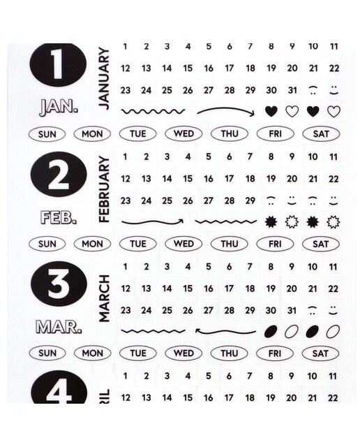 Imagem 0 de Autocolantes Calendário Basic