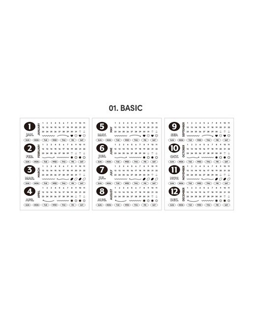 Autocolantes Calendário Basic 4