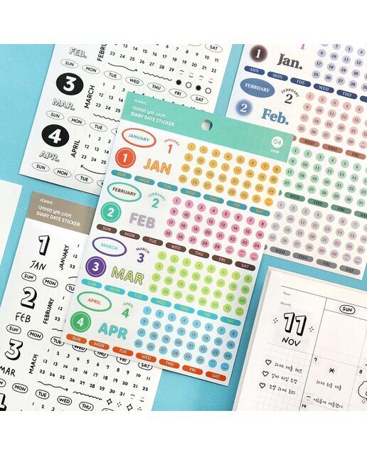 Autocolantes Calendário Basic 6