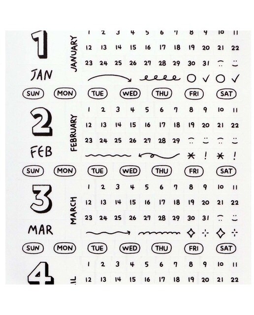 Imagem 0 de Autocolantes Calendário Handwriting