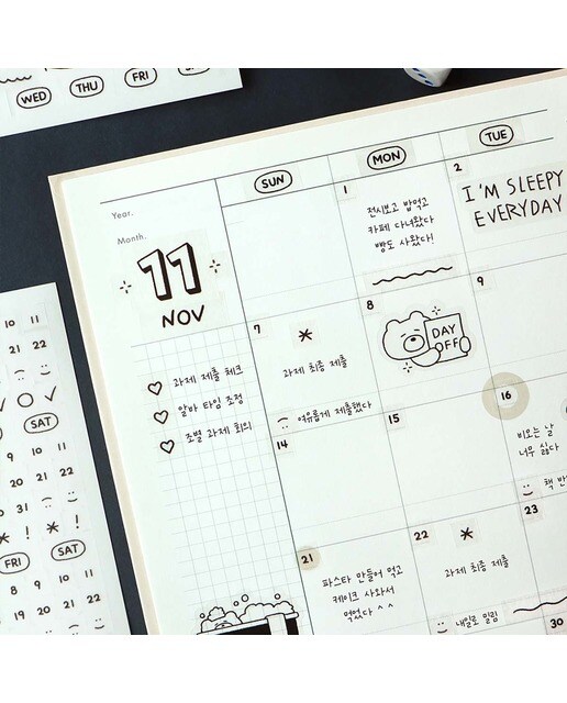 Autocolantes Calendário Handwriting 2