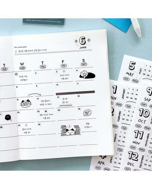 Autocolantes Calendário Handwriting 3
