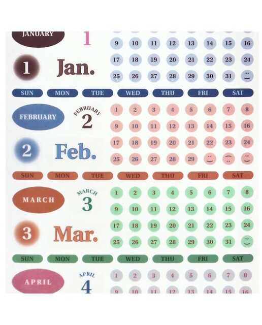 Imagem 0 de Autocolantes Calendário Vintage