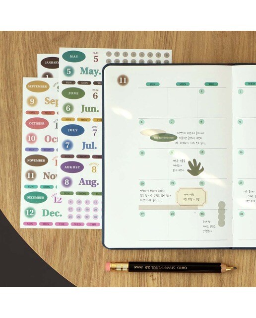 Autocolantes Calendário Vintage 3