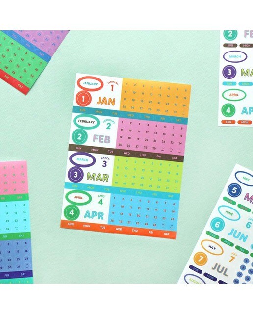 Autocolantes Calendário Vivid 4