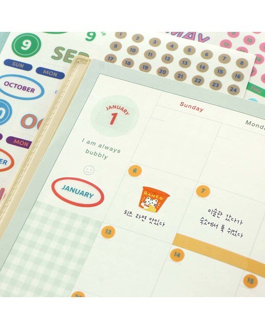 Autocolantes Calendário Vivid 7
