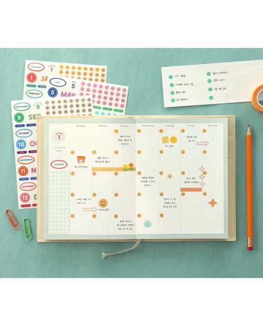 Autocolantes Calendário Vivid 10