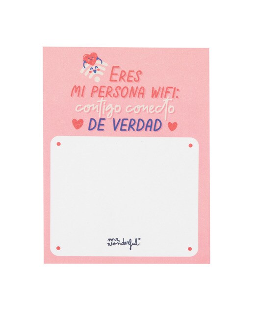 Notas adhesivas Mr Wonderful con mensajes robacorazones 1