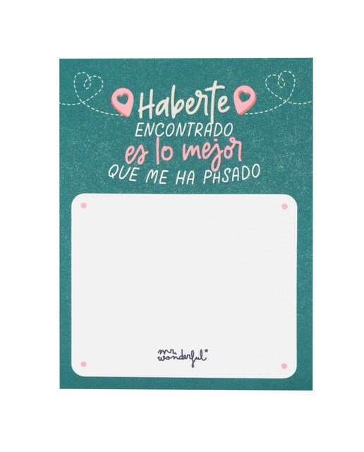 Notas adhesivas Mr Wonderful con mensajes robacorazones 2