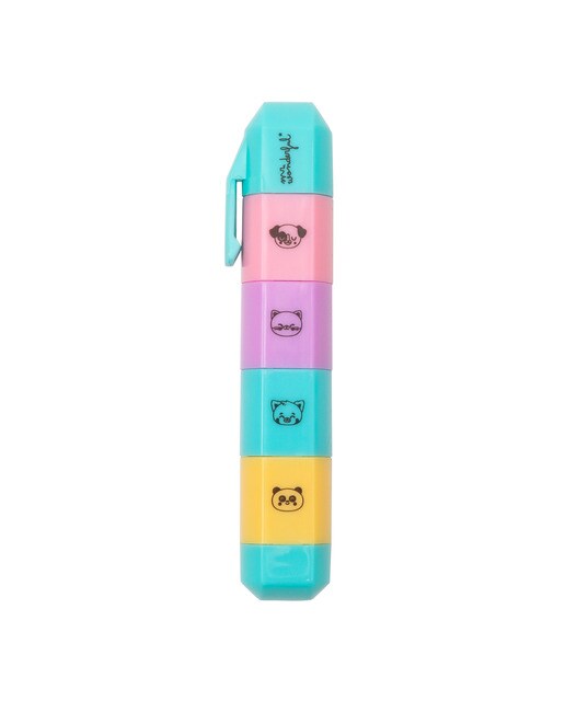 Conjunto de 4 carimbos com almofada de tinta Mr Wonderful: para deixar a sua marca 1