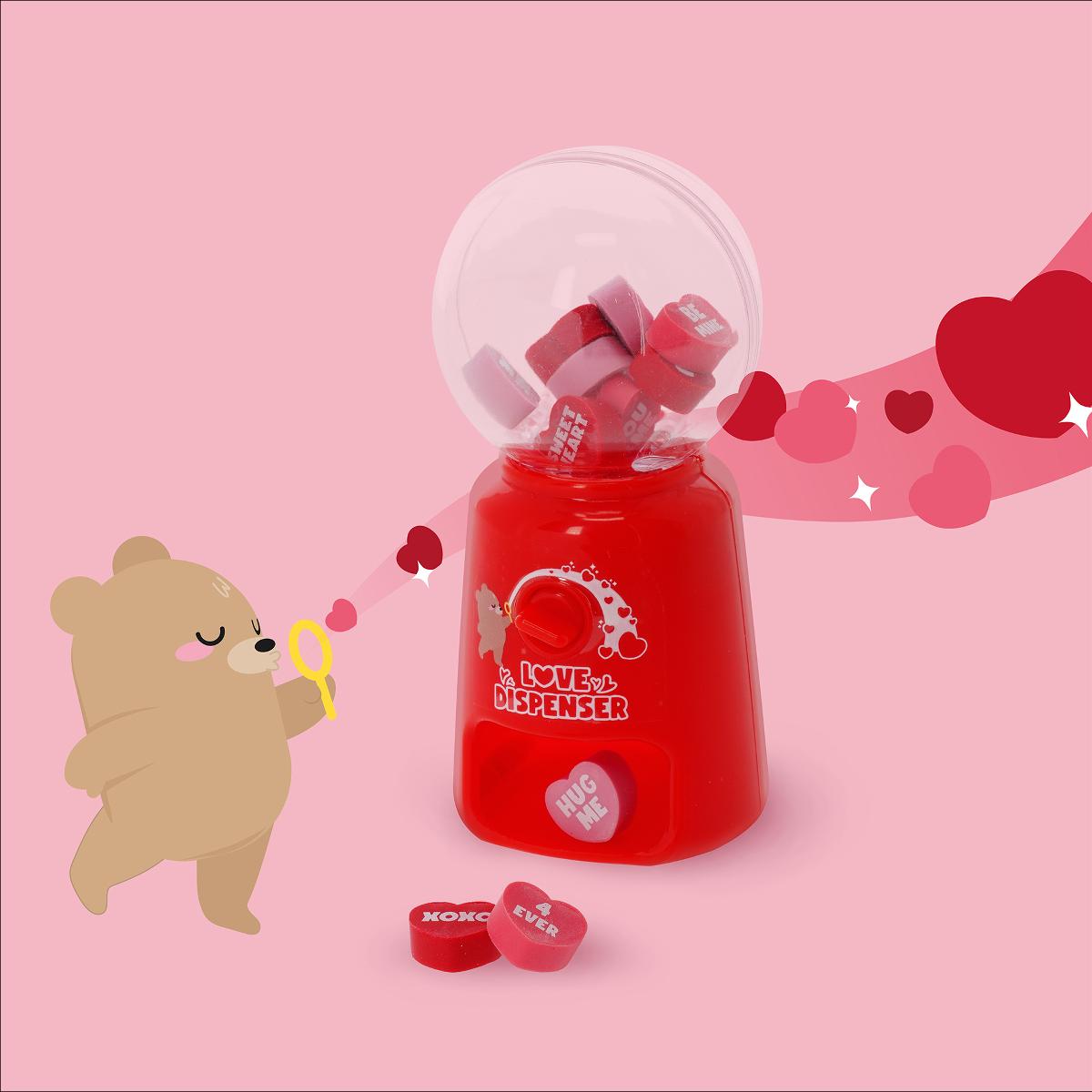 Dispensador borrachas Legami Heart 3