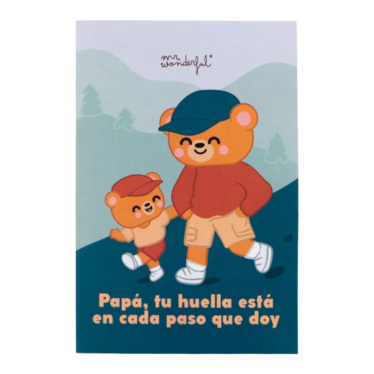 Imagen 0 de Postal Mr Wonderful - Papá, tu huella está en cada paso que doy.
