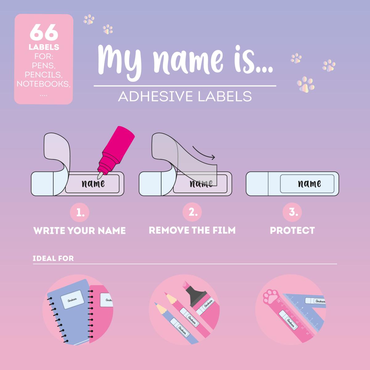 Etiquetas Nomes Legami Kitty 2