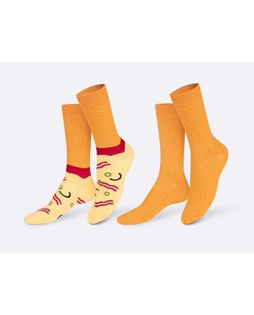 Meias Eat My Socks Napoli Pizza Completa 2 Pares Tamanho Único Multi 2