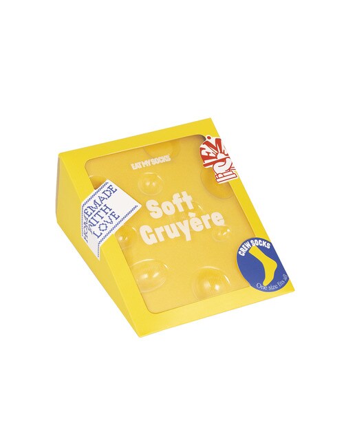 Meias Eat My Socks Queijo Gruyere Tamanho Único - Amarelo 2