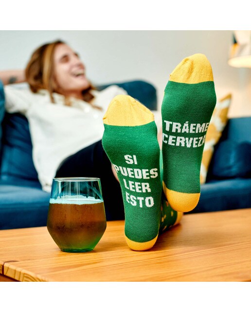 Calcetines Milimetrado Si puedes leer esto, tráeme cerveza 5