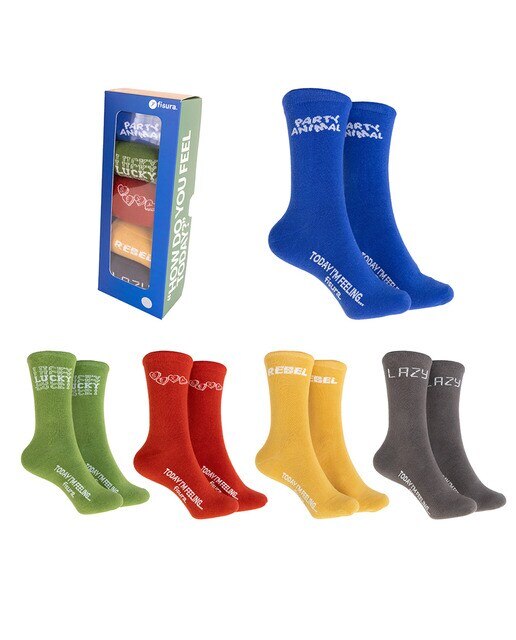Imagen 0 de Set de 5 calcetines Fisura how do you feel today?