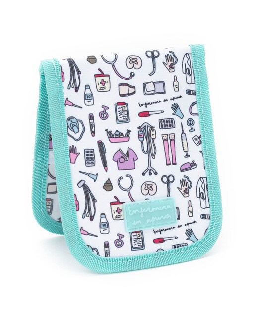 Imagem 0 de Organizador de bolso Coisas de Enfermeiros água-marinha