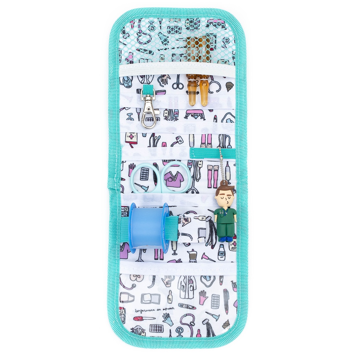 Organizador de bolso Coisas de Enfermeiros água-marinha 3