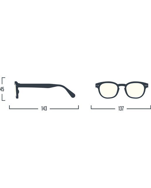 Gafas de luz azul Izipizi #C forma cuadrada carey azul 6