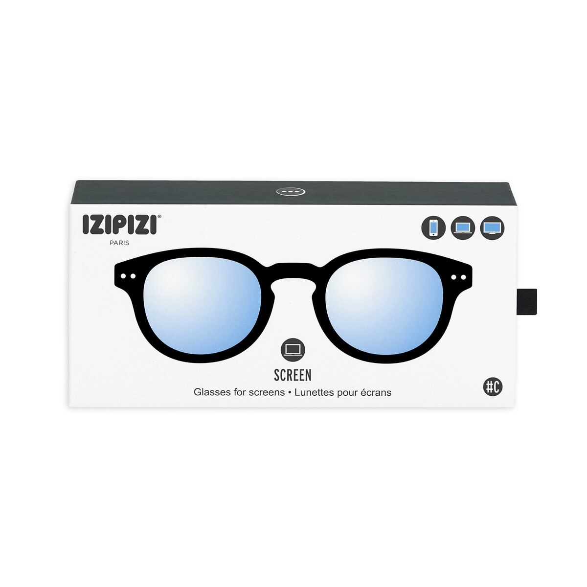 Gafas de luz azul Izipizi #C forma cuadrada negro 2