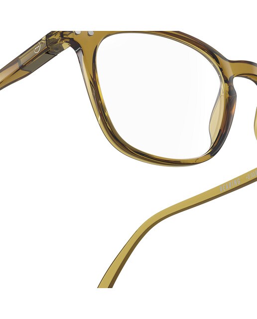 Gafas de lectura Izipizi #E forma trapecio verde golden 3