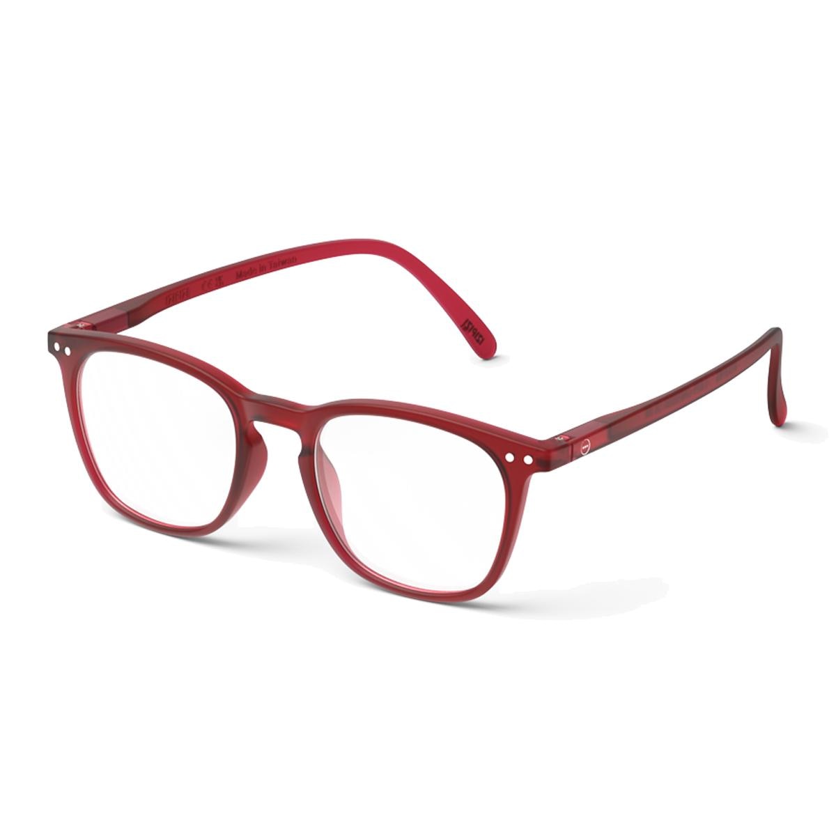 Gafas de lectura Izipizi #E forma trapecio rojo cherry 2