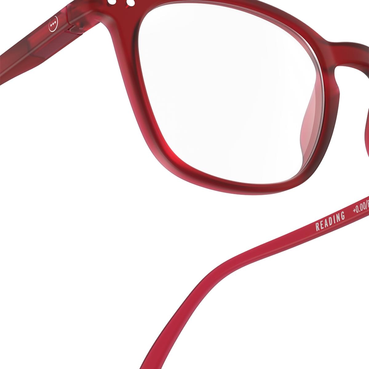 Gafas de lectura Izipizi #E forma trapecio rojo cherry 3